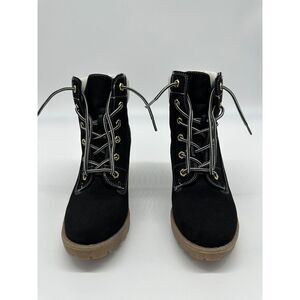 Zigi Soho Womens Kiana Size 7All Black‎ & Brown Heel